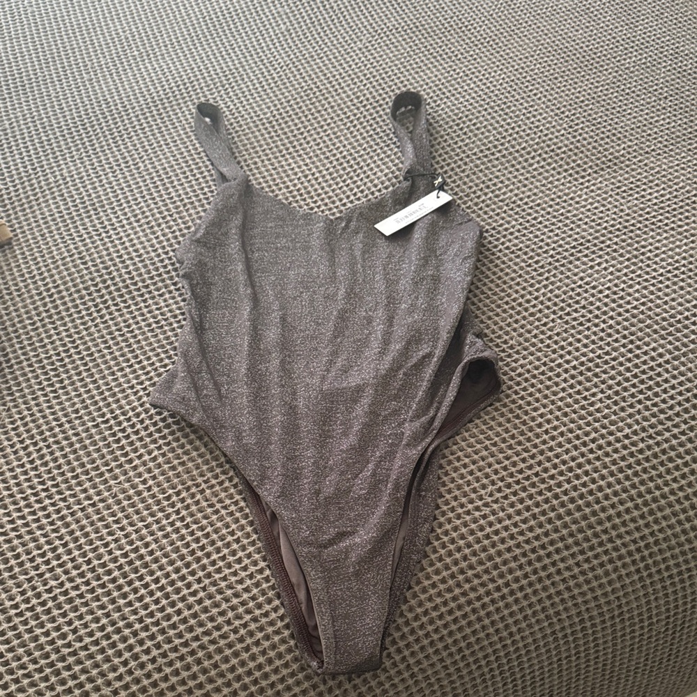 Vitamin A Shimmering Gray One Piece Swimsuit